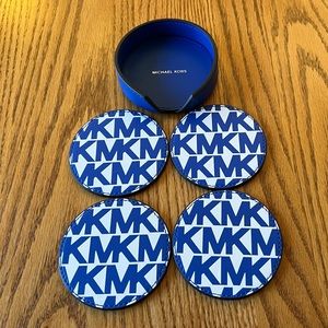 NIB Michael Kors 4-piece Royal Blue Coaster Set